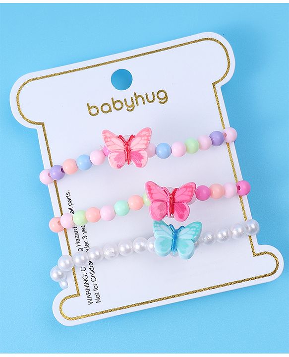 Babyhug Free Size Bracelets Pack of 3 - Multicolor