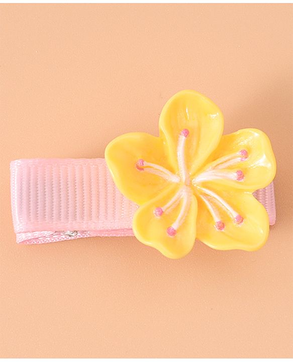 Babyhug Flower Hair Pins & Clips  Set of 10 - Multicolor