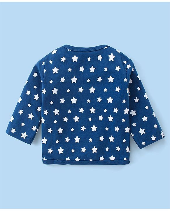 Babyhug Disney Interlock Knitted Full Sleeves Jhablas With Mickey Mouse Graphics Pack of 3 - White Blue & Red