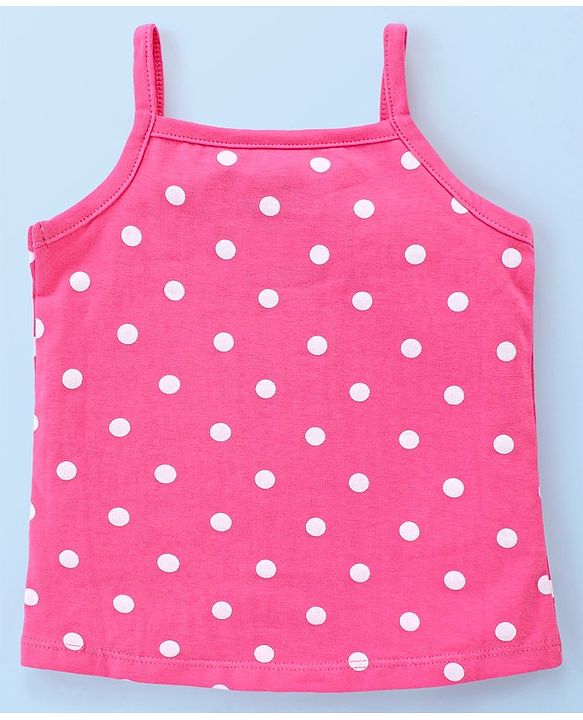 Babyhug Disney Cotton Lycra Knit Singlet Sleeves Slips With Minnie Mouse & Friends Graphics Pack of 3 - Pink & White
