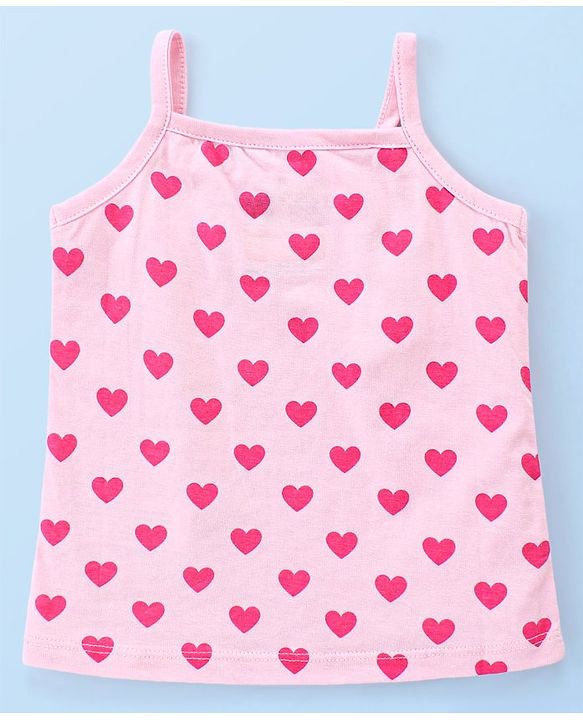 Babyhug Disney Cotton Lycra Knit Singlet Sleeves Slips With Minnie Mouse & Friends Graphics Pack of 3 - Pink & White