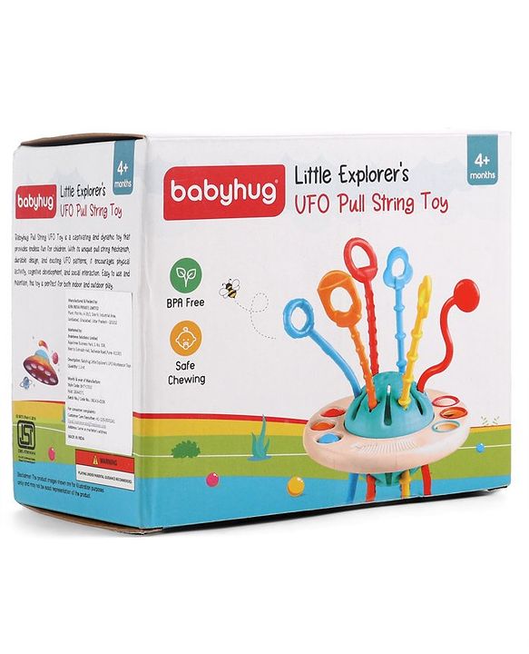 Babyhug Little Explorer's Ufo Montessori Toy | Sensory Toy For Babies To Spark Curiosity And Sensory Exploration | Developmental Play | Builds Eye-Hand Coordination | Multicolor | BIS Certified