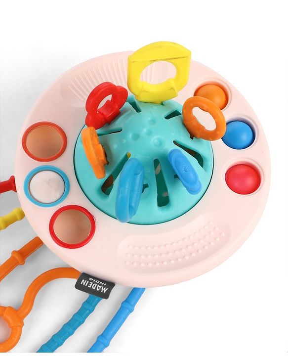 Babyhug Little Explorer's Ufo Montessori Toy | Sensory Toy For Babies To Spark Curiosity And Sensory Exploration | Developmental Play | Builds Eye-Hand Coordination | Multicolor | BIS Certified