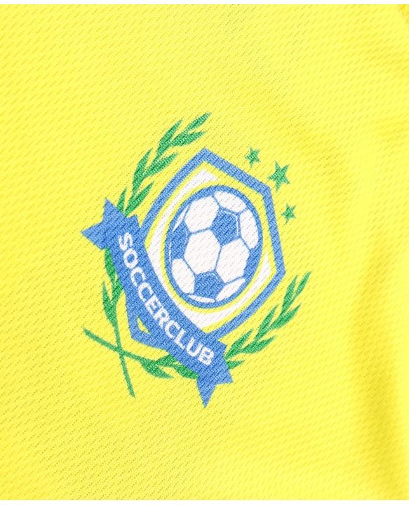 Pine Active Knitted Half Sleeve Brazil Football T-Shirt - Yellow