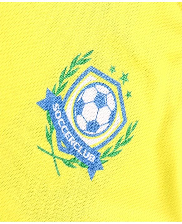 Pine Active Knitted Half Sleeve Brazil Football T-Shirt - Yellow