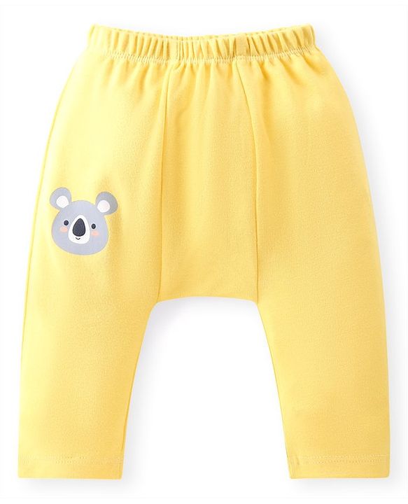 Babyhug  Cotton Knit Full Length Anti Microbial Diaper Leggings  with Animal Print Pack of 5 - Multicolour