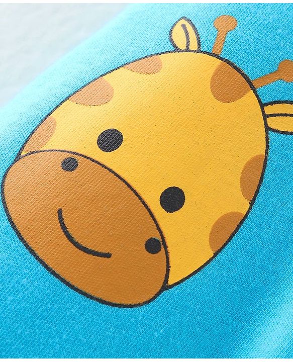 Babyhug  Cotton Knit Full Length Anti Microbial Diaper Leggings  with Animal Print Pack of 5 - Multicolour