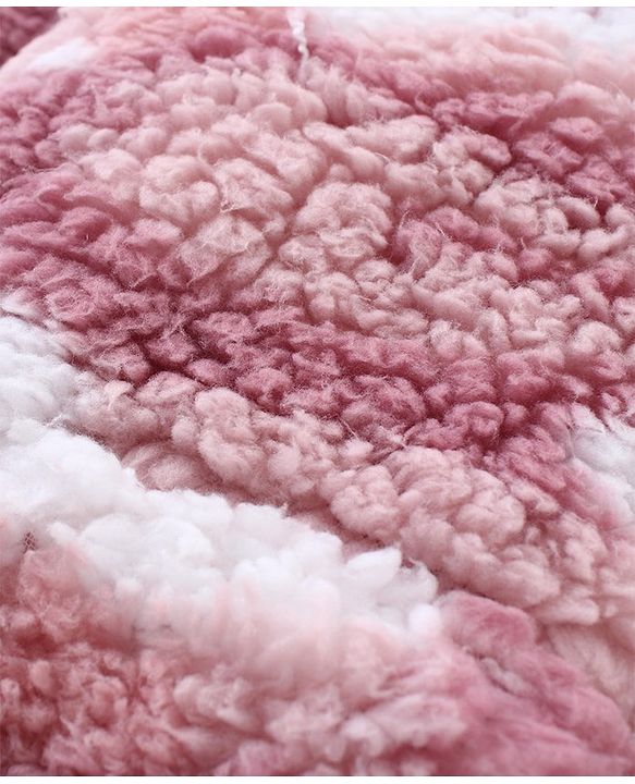 Babyhug Woven Full Sleeves Hooded Fur Jacket with Camouflage Design - Peach