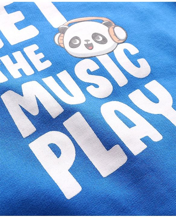 Babyhug Cotton Knit Full Sleeves Sweatshirts With Panda Print Pack of 2 - Yellow & Blue