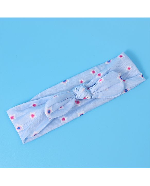 Babyhug Free Size Headbands With Bow Applique Pack of 3 - Pink & Blue
