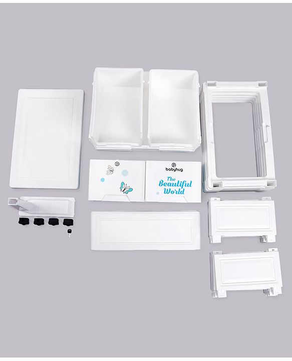 Babyhug 5 Layer High Density Plastic Storage Cabinet - Blue & White