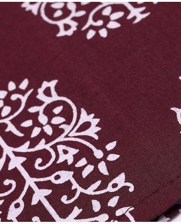Pine Kids Cotton Woven Full Sleeves Floral Print Kurta Pyjama Set - Maroon