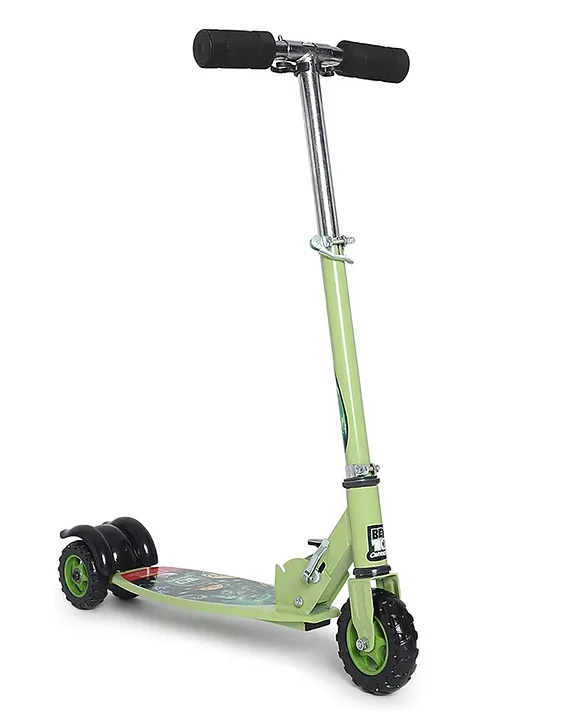Zyamalox Adjustable Height Metallic 3-Wheel Scooter for Kids
