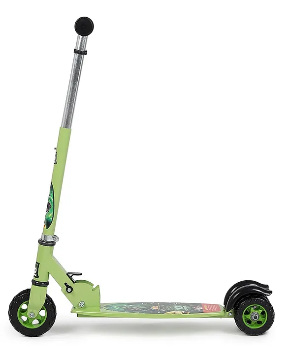 Zyamalox Adjustable Height Metallic 3-Wheel Scooter for Kids