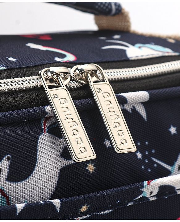 Babyhug Mini Travel Diaper Sling Bag Unicorn Theme- Blue