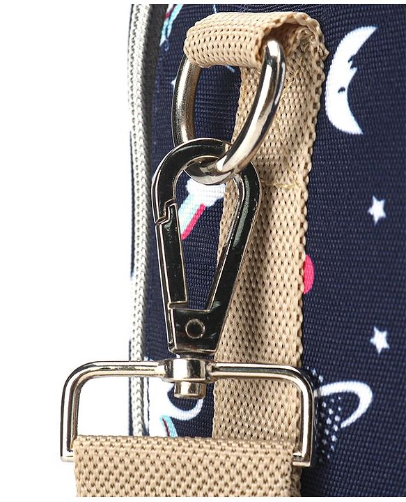 Babyhug Mini Travel Diaper Sling Bag Unicorn Theme- Blue