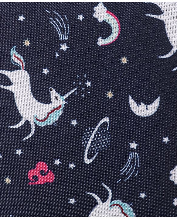 Babyhug Mini Travel Diaper Sling Bag Unicorn Theme- Blue