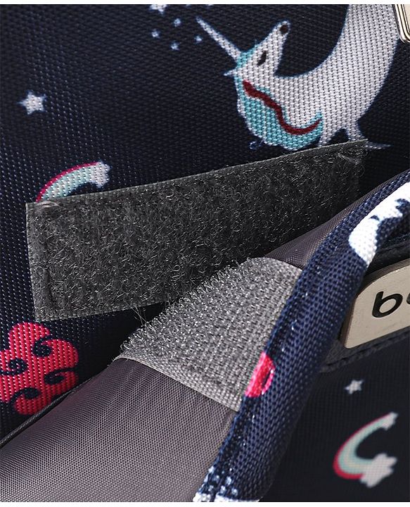 Babyhug Mini Travel Diaper Sling Bag Unicorn Theme- Blue