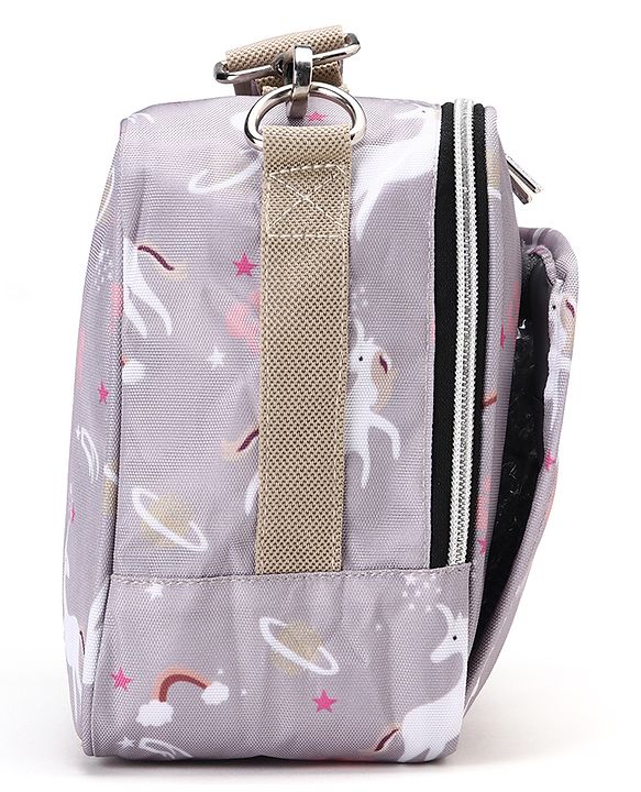 Babyhug Mini Travel Diaper Sling Bag Unicorn Theme- Blue
