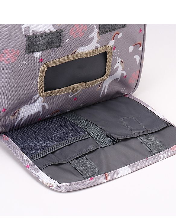 Babyhug Mini Travel Diaper Sling Bag Unicorn Theme- Blue