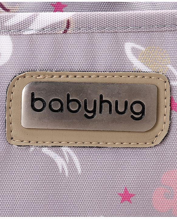 Babyhug Mini Travel Diaper Sling Bag Unicorn Theme- Blue