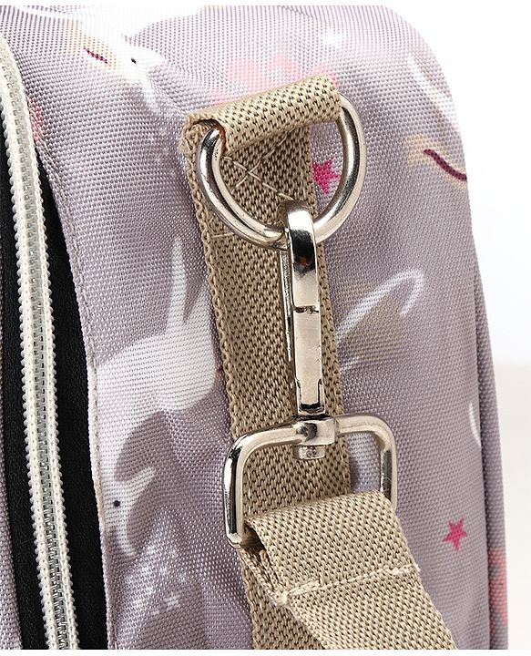 Babyhug Mini Travel Diaper Sling Bag Unicorn Theme- Blue