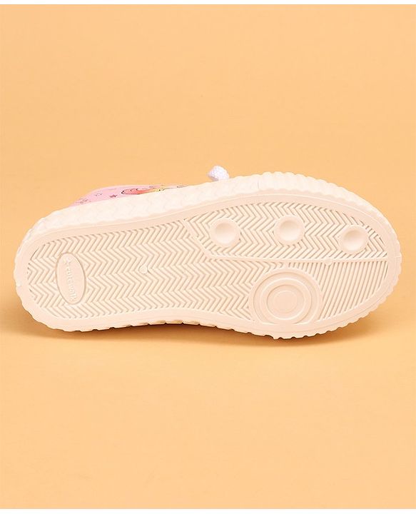 Cute Walk by Babyhug Lace Up Causal Shoes With Unicorn Print - Black
