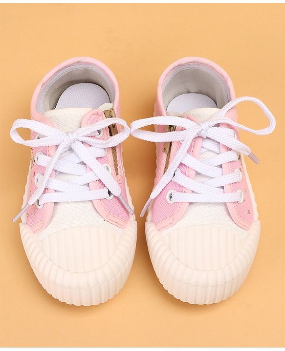 Cute Walk by Babyhug Lace Up Causal Shoes With Unicorn Print - Black