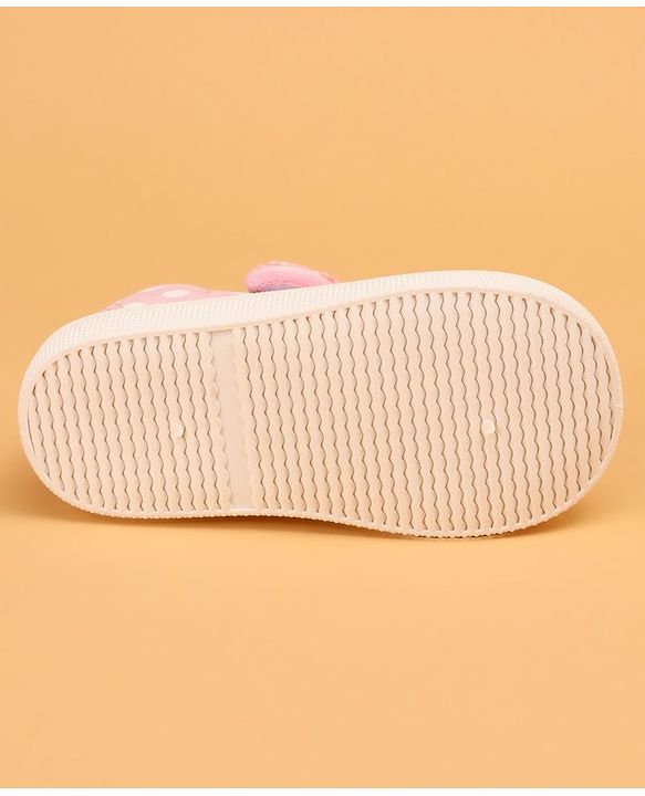 Cute Walk by Babyhug Slip On Casual Shoes with Velcro Closure Polka Dots Print - Pink