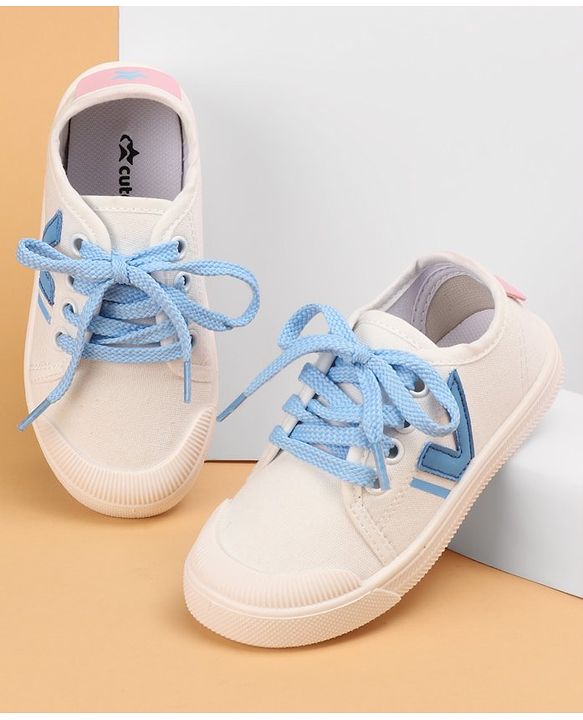 Cute Walk by Babyhug Lace Up Solid Colored Casual Shoes - White