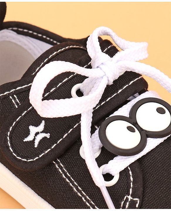 Cute Walk by Babyhug Velcro Casual Shoes- Black