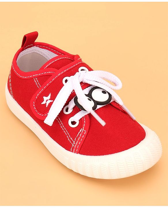 Cute Walk by Babyhug Velcro Casual Shoes- Red
