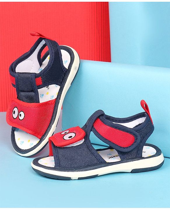 Cute Walk by Babyhug Light Weight Velcro Closure Sandals - Navy Blue