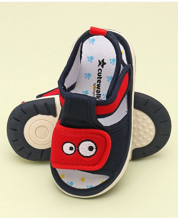 Cute Walk by Babyhug Light Weight Velcro Closure Sandals - Navy Blue
