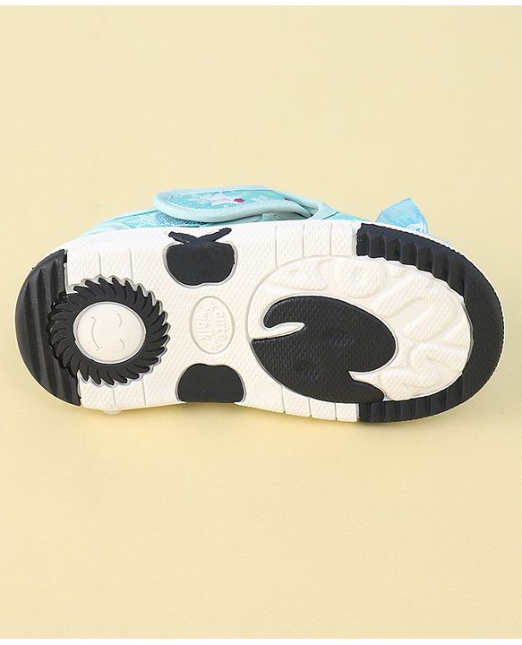 Cute Walk By Babyhug Sandals With Velcro Closure & Mesh Detailing - Aqua Blue