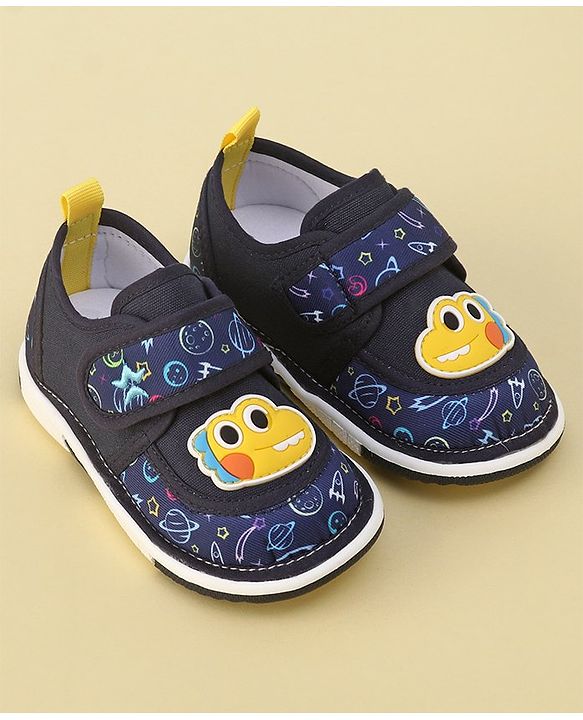 Cute Walk by Babyhug Sandals with Velcro Closure  Space Print - Navy Blue