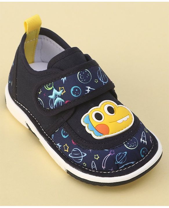 Cute Walk by Babyhug Sandals with Velcro Closure  Space Print - Navy Blue