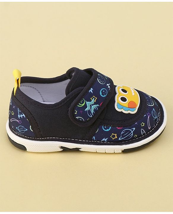 Cute Walk by Babyhug Sandals with Velcro Closure  Space Print - Navy Blue