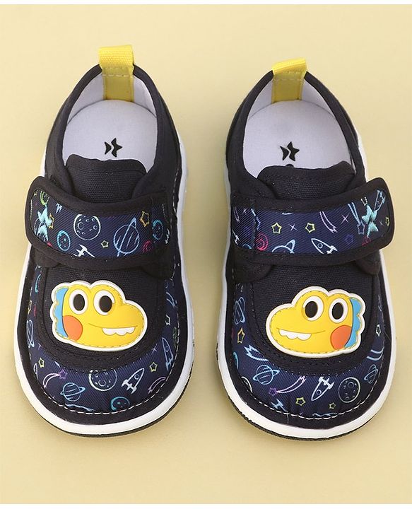 Cute Walk by Babyhug Sandals with Velcro Closure  Space Print - Navy Blue