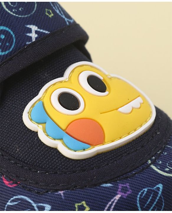 Cute Walk by Babyhug Sandals with Velcro Closure  Space Print - Navy Blue