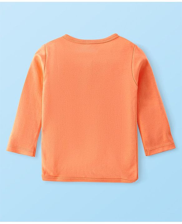 Babyhug 100% Interlock Cotton Knit Full Sleeves Front Open Antibacterial Vests with Polka Dot & Floral Print Pack of 3 - Orange Pink & White