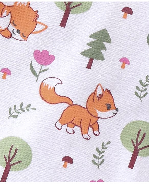 Babyhug 100% Interlock Cotton Knit Full Sleeves Front Open Antibacterial Vests with Polka Dot & Floral Print Pack of 3 - Orange Pink & White