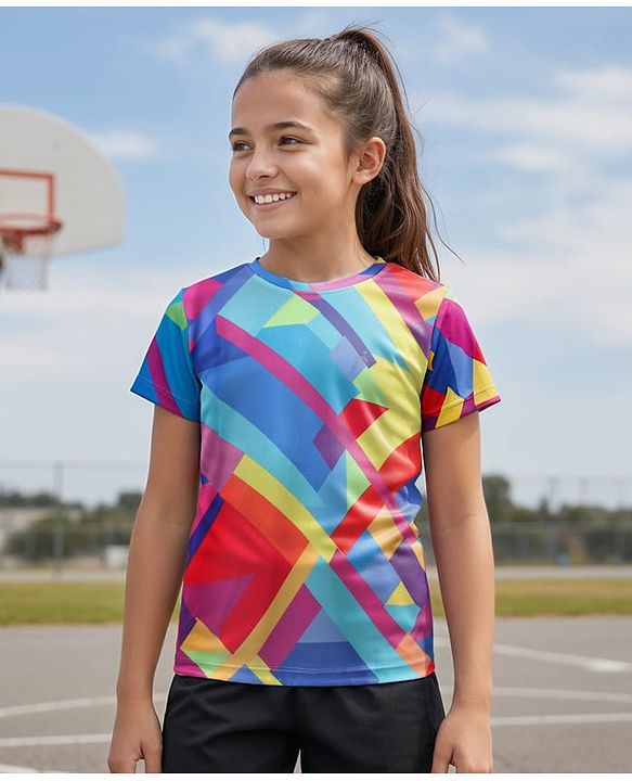 Pine Active Knit Half Sleeves Printed T-Shirt - Multicolour