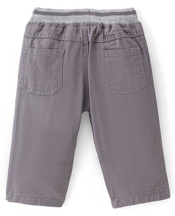 Babyhug Cotton Woven Full Length Trouser Solid Colour with Stretch - Rust