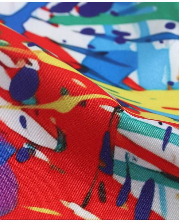 Pine Active Knit Full Length Super Stretch Leggings With Abstract Print - Multicolor