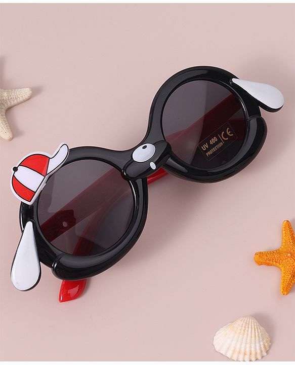 Babyhug Sunglasses With Cap Applique Free Size - Black