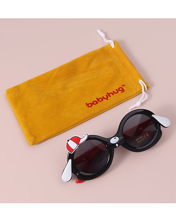 Babyhug Sunglasses With Cap Applique Free Size - Black