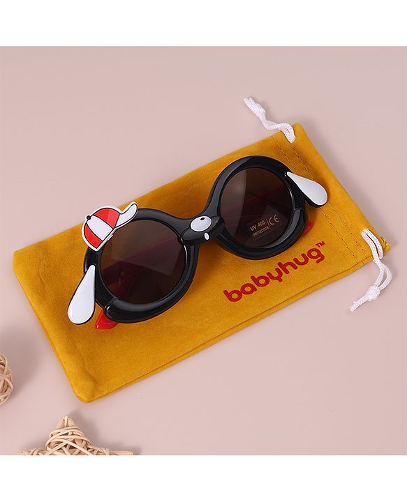Babyhug Sunglasses With Cap Applique Free Size - Black