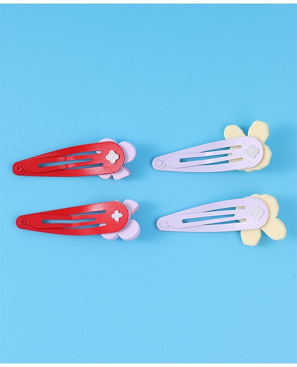 Babyhug Snap Clips with Appliques Free Size Pack of 10 -Multicolor
