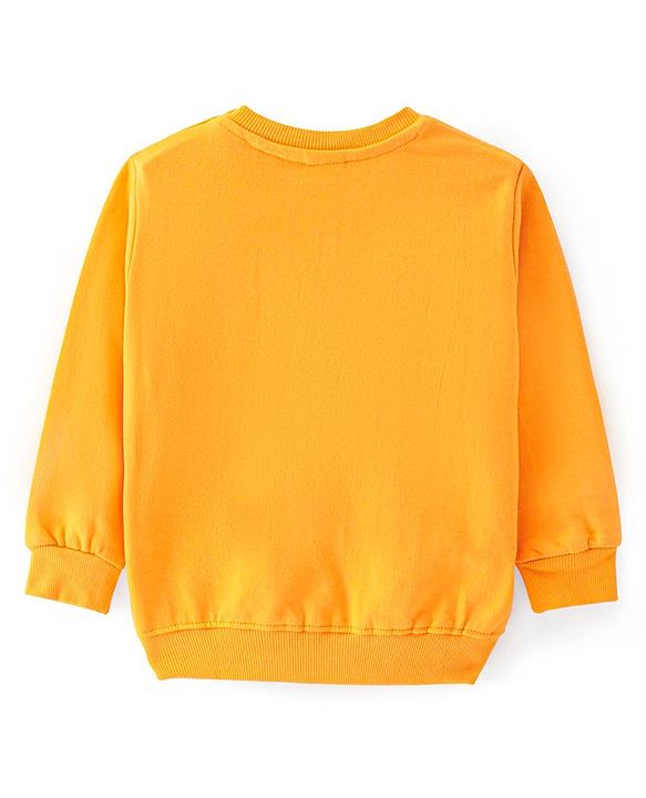 Babyhug Cotton Knit Full Sleeves Sweatshirts With Bear Print Pack of 2 - Yellow & Navy Blue